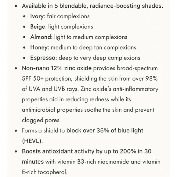 Agent Nateur Dewy Tinted Almond Skin Drops Broad Spectrum SPF 50 Sunscreen 1 oz - Picture 11 of 14